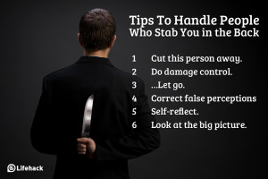 SIX Tips To Handle People Who Stab You in the Back