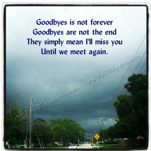 goodbyes are not forever