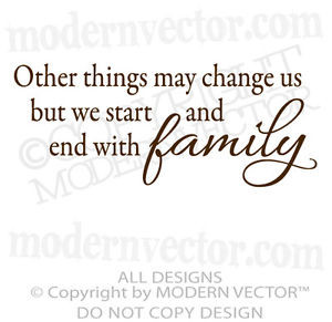 Details about START AND END WITH FAMILY Quote Vinyl Wall Decal ...