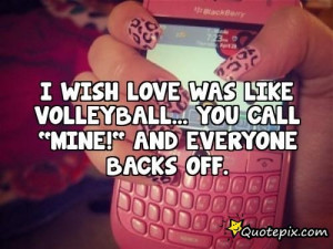 Love Volleyball Quotes I wish love was like