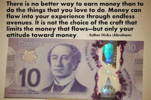 ... money that flows but only your attitude toward money esther hicks