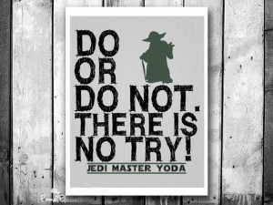 ... art print Inspirational quote Do or do not Yoda wall hanging Kids