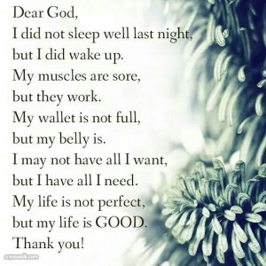 am gratefull for what I have!! Thank you God!!