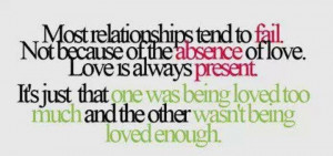 Failed relationships