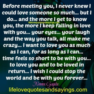 Before Meeting You..