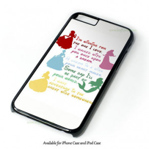 Disney Princesses Quotes Cover Design for iPhone and iPod Touch Case