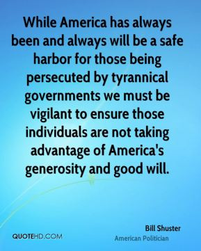 ... are not taking advantage of America's generosity and good will