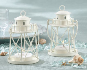 NAUTICAL THEME WEDDING TABLE DECORATION; LIGHTHOUSE