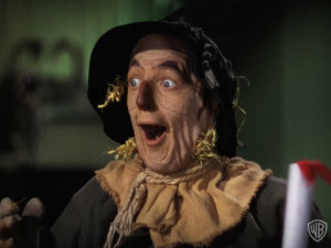 The Wizard of Oz The Scarecrow got a brain