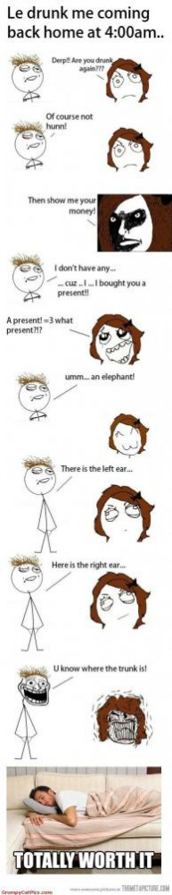 Drunk Guy Talking To His Girlfriend Funny Picture With Quotes