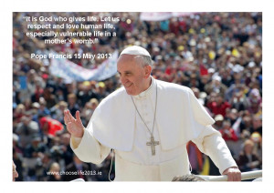 Pope Francis sends message of support for human life to Catholics in ...