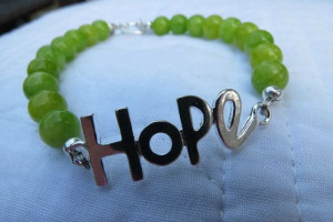 Lime Green Lyme Disease Awareness HOPE Quote bracelet by ...