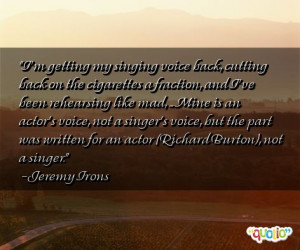 getting my singing voice back, cutting