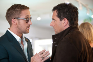 Ryan Gosling and Steve Carell in 'Crazy, Stupid, Love'. © Warner Bros ...