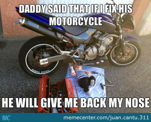 Baby Fixing Motorcycle