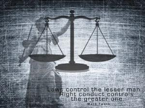 Justice Law Mark Twain Quote Poster Print (24 x 18)