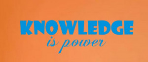 Knowledge is Power Quote Decal Sticker Wall kid bo