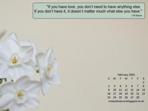 February Quotes Desktop calendar - february