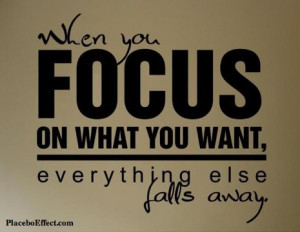 Focus on your dreams, goals, and aspirations - they will be WAY more ...