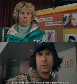 funny Will Ferrell movie screencap fat Little girl diss blades of ...
