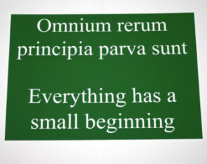 ON SALE! Latin Phrase Postcard - Gr een - Small Beginnings ...
