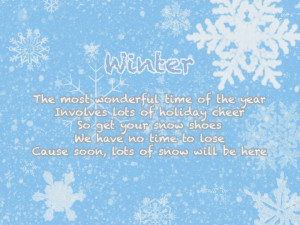 The poem about winter is a Limerick poem, which has 5 lines. Lines 1 ...