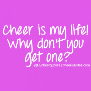 Cheer is my life! Why don’t you get one?