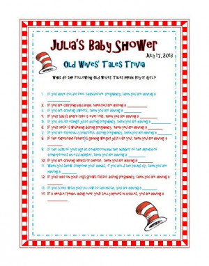 ... Shower Sprinkle Party Old Wives Tales Game by AZCustomCreations, $4.00