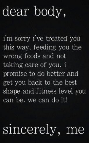 dear body I am sorry quote