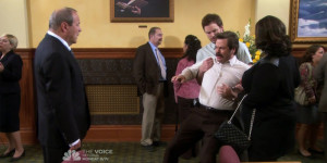 Ron Swanson dramatically reacts to news of barber Salvatore‘s ...
