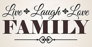 Details about LIVE LAUGH LOVE FAMILY Vinyl Wall Quote Word Decal Home ...