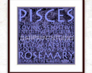 ... Zodiac Signs Pisces Quotes Digital DIY JPG Decorative Art Print 8