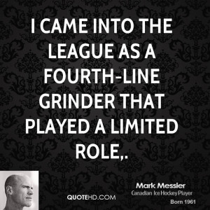 ... into the league as a fourth-line grinder that played a limited role