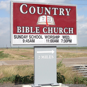 Church Sign for Country Bible Church - Photo #1385