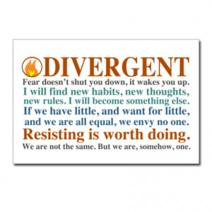 ... Prior Postcards > Divergent Quotes Postcards (Package Of 8) Postcard