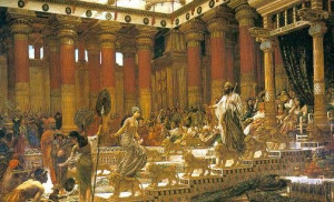 King Solomon in his Court, as he receives the Queen of Sheba.
