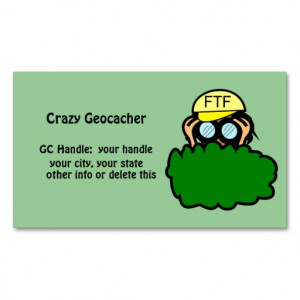 Funny Geocacher Geocaching Handle Signature Card Business Cards