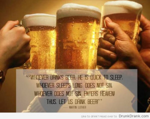 Martin Luther quote on Beer