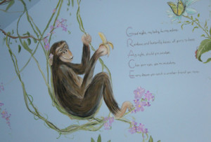 Custom Quotes by Father in Baby's Room Hand Painted on Wall