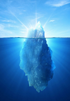 Tip Of The Iceberg By the subconscious mind.