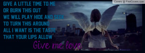 Ed sheeran - Give Me Love Lyrics Facebook Cover - Cover #