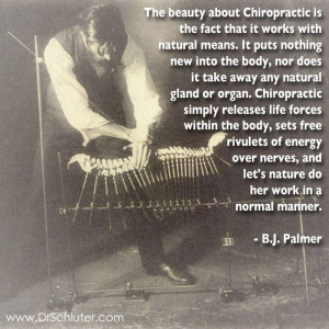 Palmer explains the beauty of chiropractic. Anderson Chiropractic ...