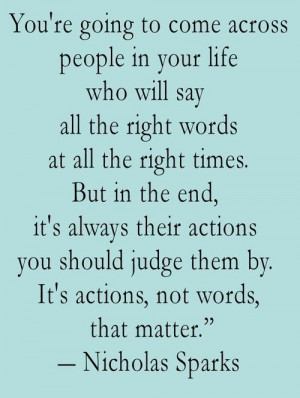 Actions speak louder than words