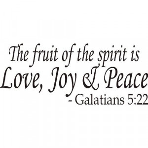 spirit is love, joy and peace Bible Verse Vinyl Art Home & Kitchen