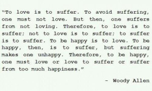 Love and suffering...