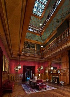 Hall of Chateau-sur-Mer was created by architect Richard Morris Hunt ...