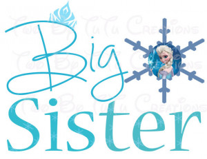 Anna Elsa Big Sister Printable Image for Iron On Transfer DIY Disney ...