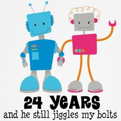 24_year_anniversary_robot_couple_tshirt.jpg?height=250&width=250 ...