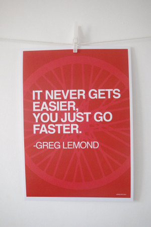 It's true if you work hard at getting faster. Or perhaps this is a ...