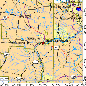 West Virginia Ohio Map